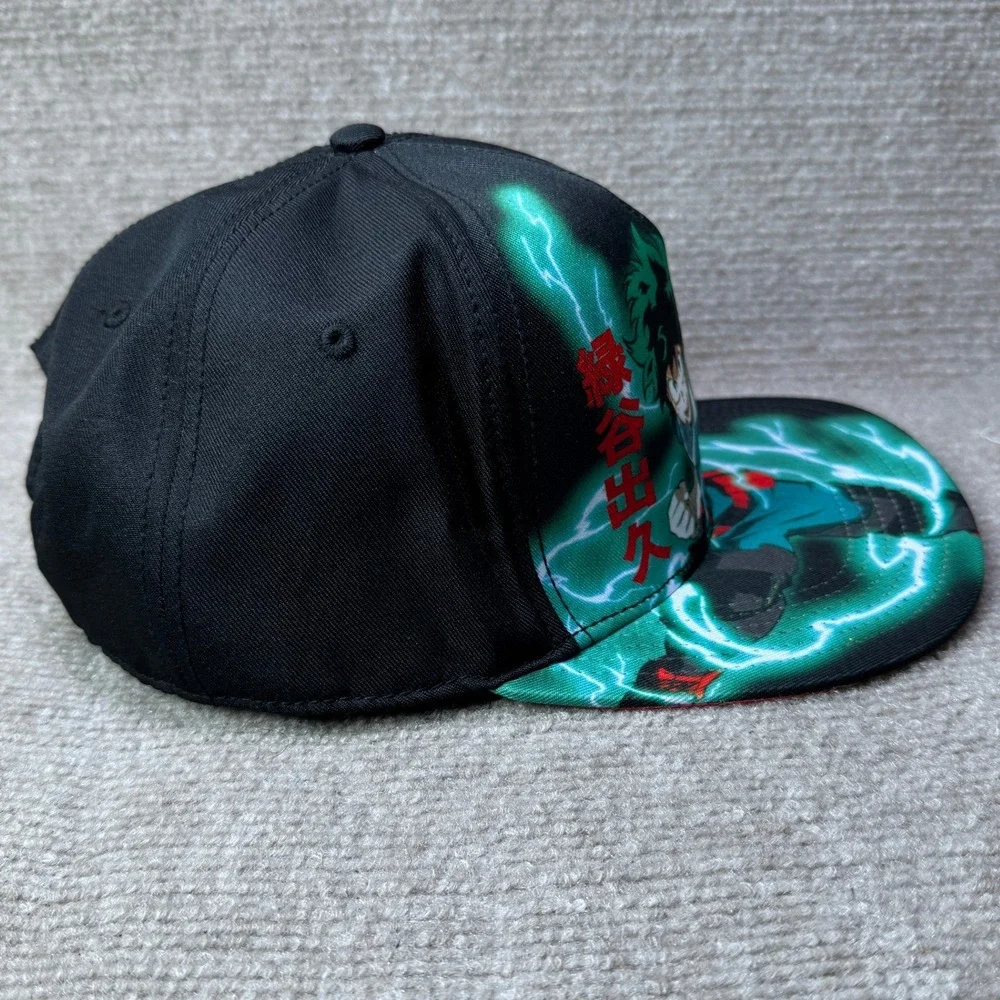 My‎ Hero Academia Bioworld Snapback Hat Kids OSFM Black Deku Anime Manga Cap